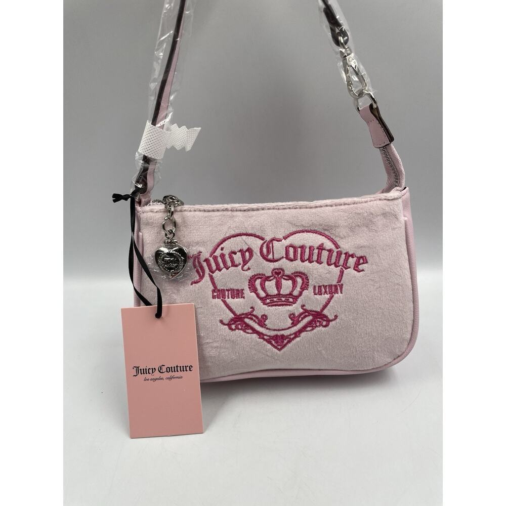 JUICY COUTURE Mini Girlie Royalty Wristlet Chiffon Pink NEW